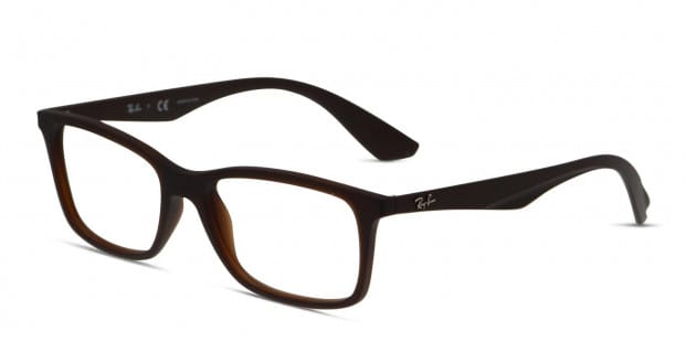 Ray Ban 7047 Brown Prescription Eyeglasses