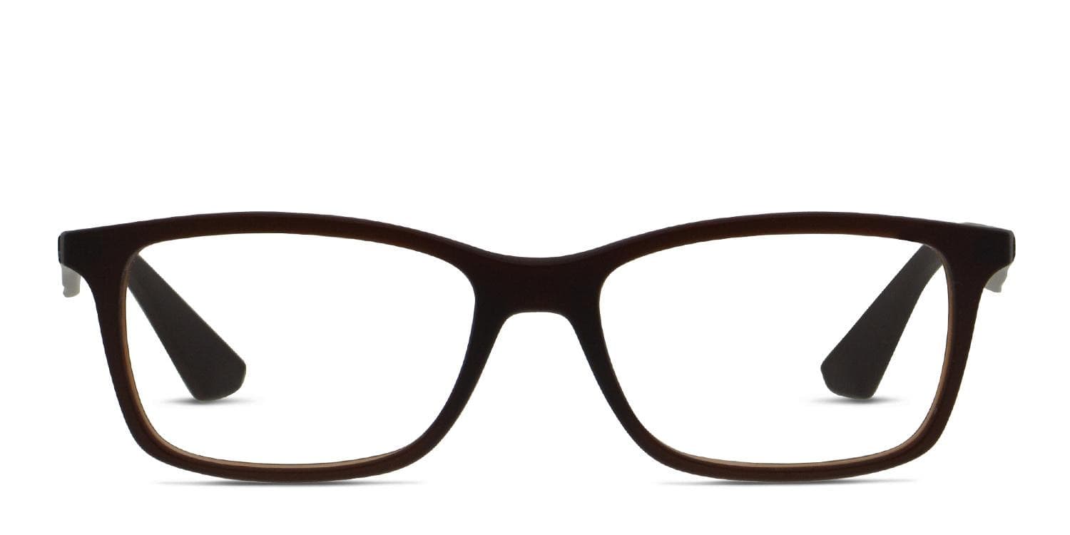 Ray-Ban 7047 Brown glasses - Brown - Frontal View