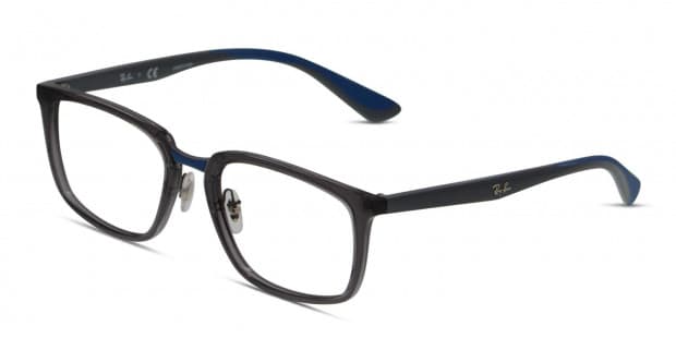 Ray Ban 7148 Clear Gray Blue Prescription Eyeglasses