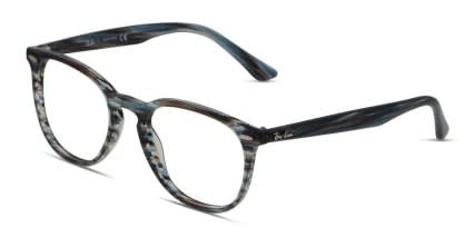 Ray-Ban 7159 Gray w/Blue/Multicolor glasses - Multicolor / Blue / Gray - Angle View
