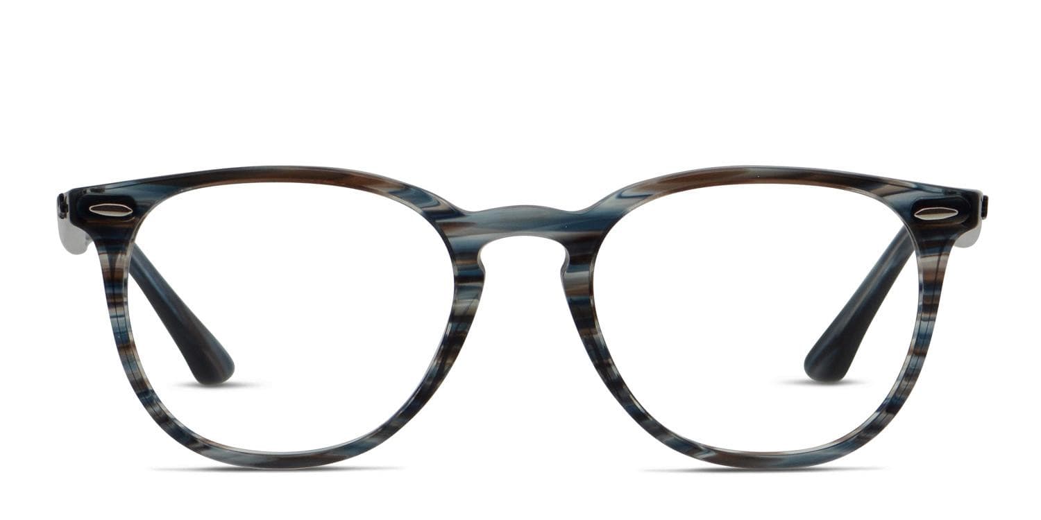 Ray-Ban 7159 Gray w/Blue/Multicolor glasses - Multicolor / Blue / Gray - Frontal View
