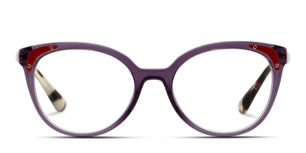 Prada PR 12UV Clear Purple w/Gold Prescription Eyeglasses display picture 1