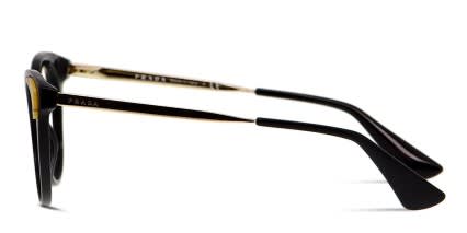 Prada PR 12UV Black w/Gold glasses - Black / Gold - Side View