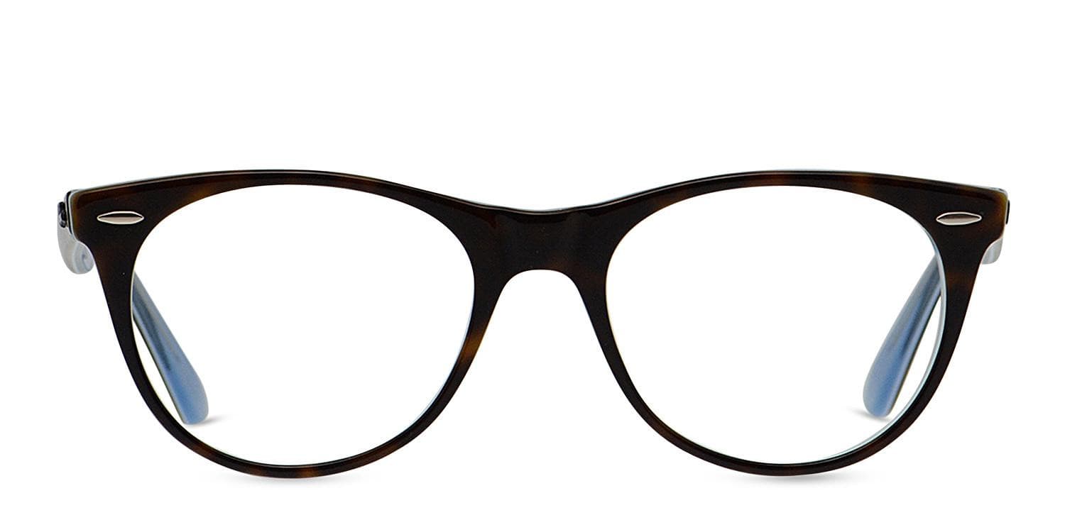 Ray-Ban RX2185V Wayfarer II Tortoise/Blue Eyeglasses | Includes