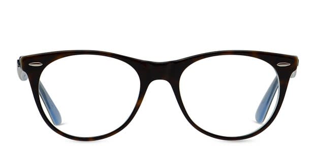 Ray-Ban RX2185V Wayfarer II Tortoise/Blue Eyeglasses | Includes