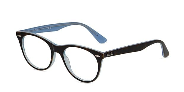 Ray-Ban RX2185V Wayfarer II Tortoise/Blue Eyeglasses | Includes