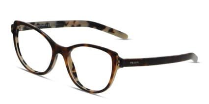 Prada PR 12VV Tortoise, Beige glasses - Tortoise / Beige - Angle View