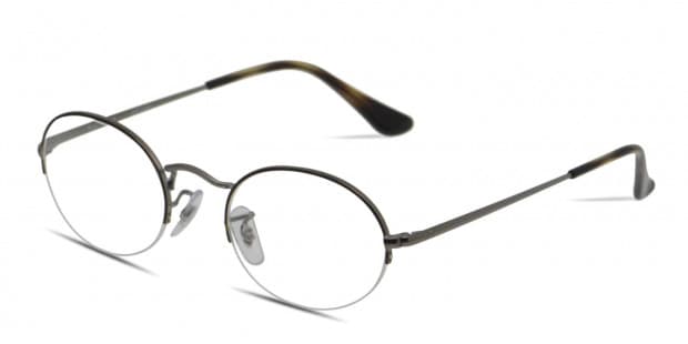 Ray-Ban 6547 Oval Gaze Brown/Tortoise/Gunmetal Prescription