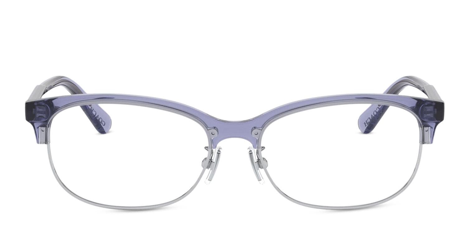Coach HC6144 Purple/Gunmetal/Clear glasses - Purple / Gunmetal / Clear - Frontal View