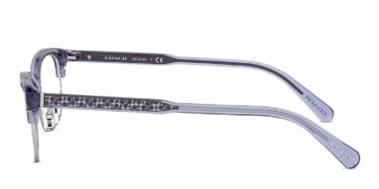 Coach HC6144 Purple/Gunmetal/Clear glasses - Purple / Gunmetal / Clear - Side View