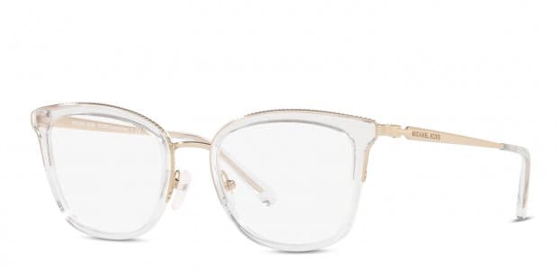 Michael Kors MK3032 Coconut Grove Clear/Gold Prescription Eyeglasses