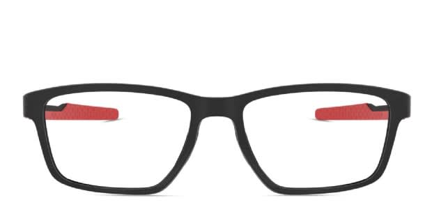 アリア Oakley OX8153 Metalink Black/Red Eyeglasses | Includes FREE Rx Lenses