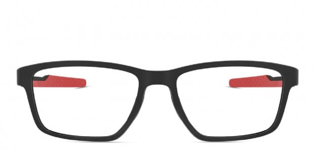 Oakley OX8153 Metalink Black/Red Eyeglasses | Includes FREE Rx Lenses