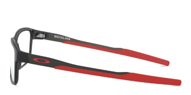 Oakley OX8153 Metalink Black/Red Eyeglasses | Includes FREE Rx Lenses