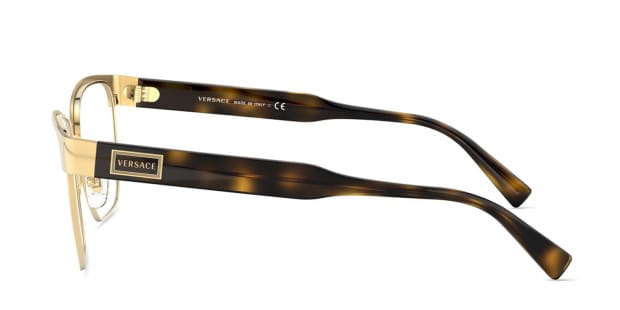 Versace VE1264 Gold/Tortoise Eyeglasses | Includes FREE Rx
