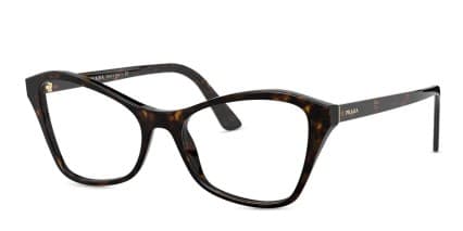 Prada PR 11XV Brown/Tortoise glasses - Brown / Tortoise - Angle View