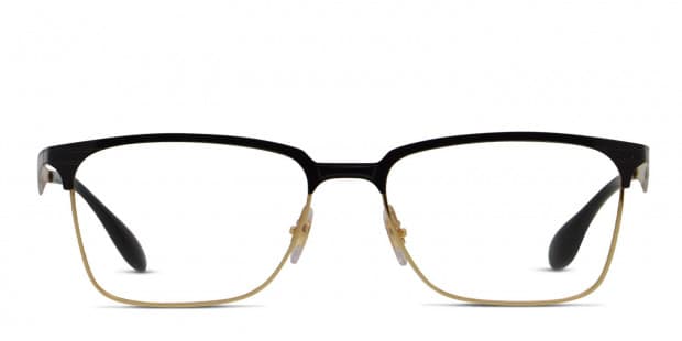 Ray Ban RX6344 Shiny Black Gold Prescription Eyeglasses