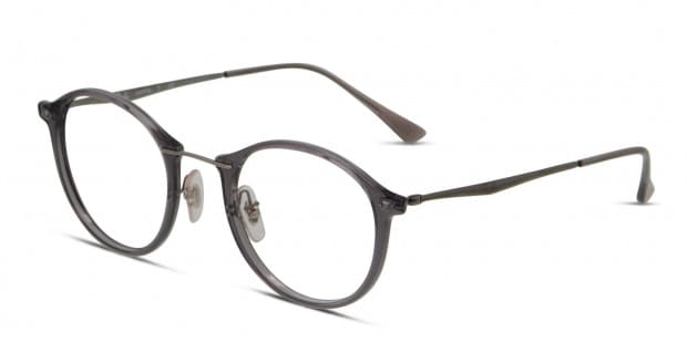 Ray Ban 7073 Clear Gray Prescription Eyeglasses