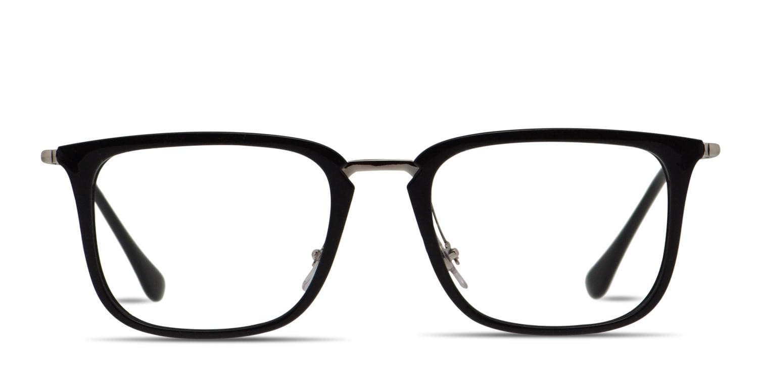 Ray-Ban 7141 Shiny Black/Gunmetal Prescription Eyeglasses