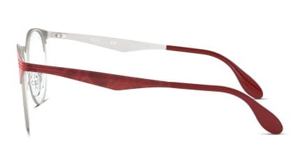 Ray-Ban 6406 Red, Silver glasses - Red / Silver - Side View