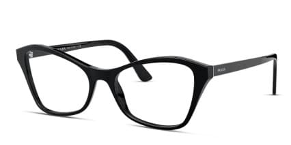 Prada PR 11XV Shiny Black glasses - Shiny Black - Angle View