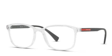Prada Linea Rossa PS 04IV Clear/Black glasses - Clear / Black - Angle View