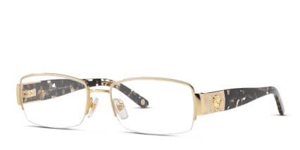 Versace VE1175B Gold, Tortoise glasses - Tortoise / Gold - Angle View