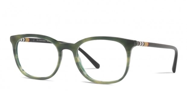 Burberry BE2266 Green/Pattern/Black Prescription Eyeglasses