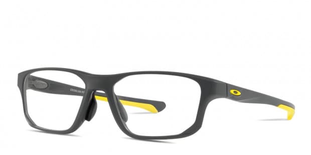 Oakley OX8142 Crosslink Fit A Black Yellow Prescription Eyeglasses
