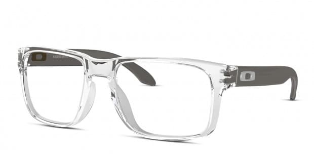 Oakley OX8156 Holbrook RX Clear/Gray Eyeglasses | Includes FREE Rx Lenses