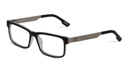 Spy Hale Shiny Black, Clear, Gunmetal glasses - Shiny Black / Clear / Gunmetal - Angle View