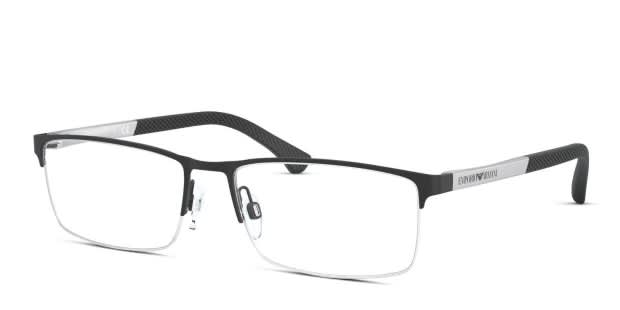 Emporio Armani メガネ　ケース、眼鏡拭き付き Emporio Armani EA1041 Black/Silver Eyeglasses | Includes FREE Rx