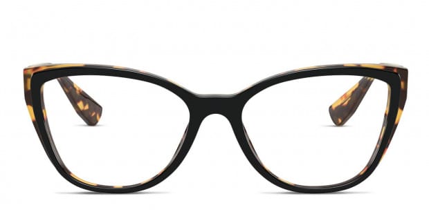 Miu Miu MU 04SV Black/Tortoise Eyeglasses | Includes FREE Rx Lenses