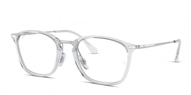 Ray Ban 7164 Clear Silver Prescription Eyeglasses