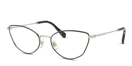 Miu Miu MU 51SV Black/Gold glasses - Black / Gold - Angle View
