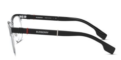 Burberry BE1348 Alba Black, Silver glasses - Black / Silver - Side View