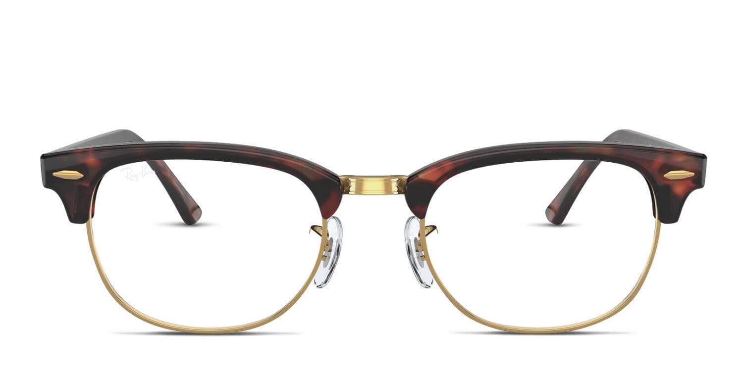 Ray-Ban RX5154 Clubmaster Tortoise/Brown/Gold Eyeglasses