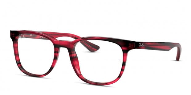 Ray Ban 5369 Red Pattern Prescription Eyeglasses