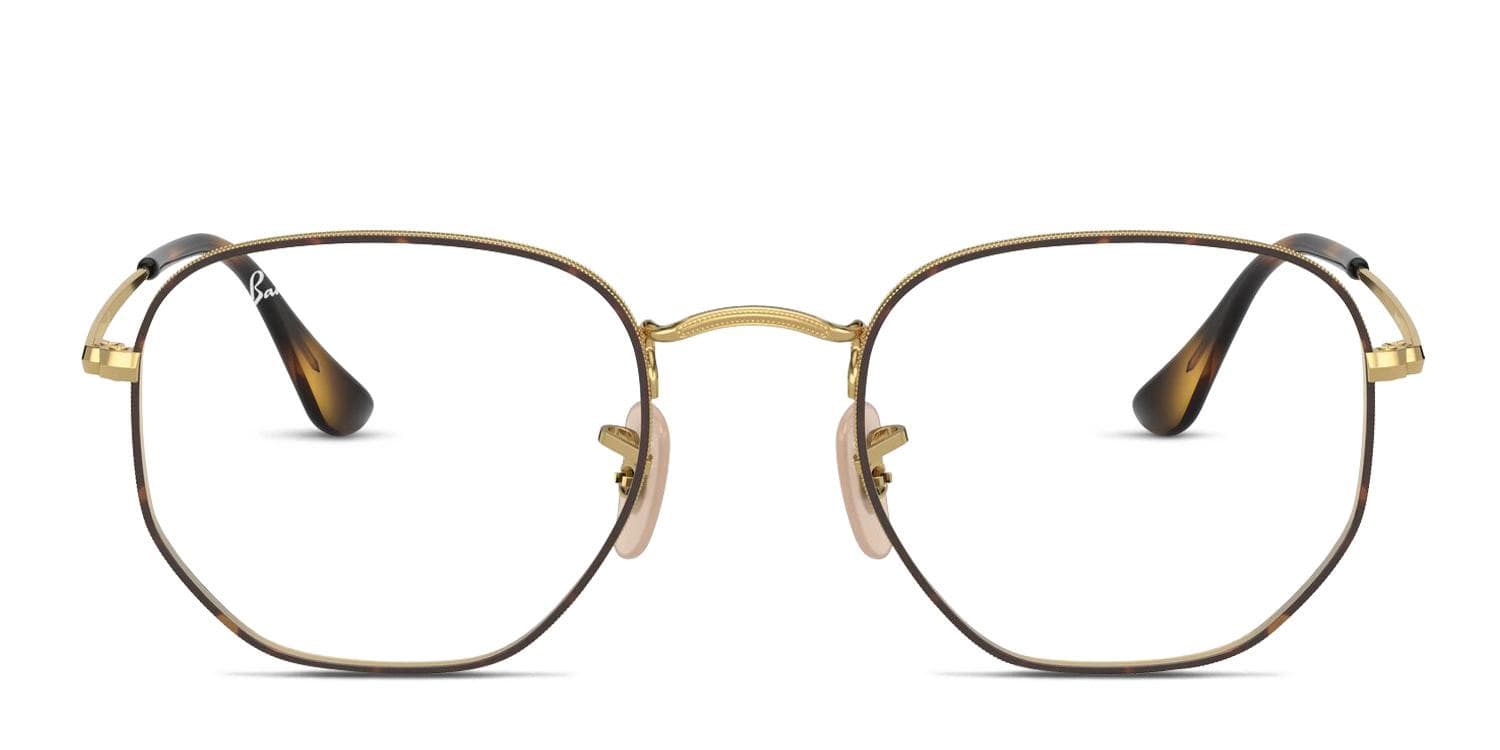 Ray-Ban RX6448 Tortoise/Gold glasses - Tortoise / Gold - Frontal View