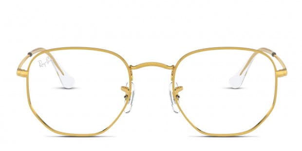 Ray-Ban 6448 Gold/Clear Eyeglasses | Includes FREE Rx Lenses