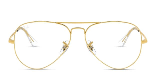 Ray-Ban RX6489 Aviator Gold/Clear Eyeglasses | Includes FREE  display picture 2
