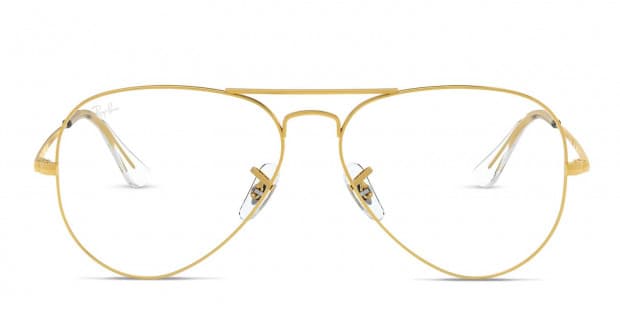 Ray Ban RX6489 Aviator Gold Clear Eyeglasses Includes FREE Rx Lenses