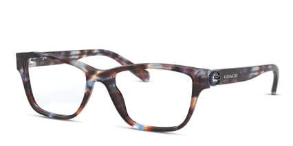 Coach HC6154 Blue Tortoise glasses - Tortoise / Blue - Angle View