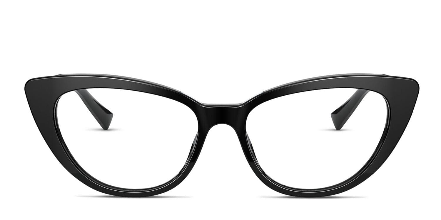 Versace VE3286 Shiny Black Eyeglasses | Includes FREE Rx Lenses