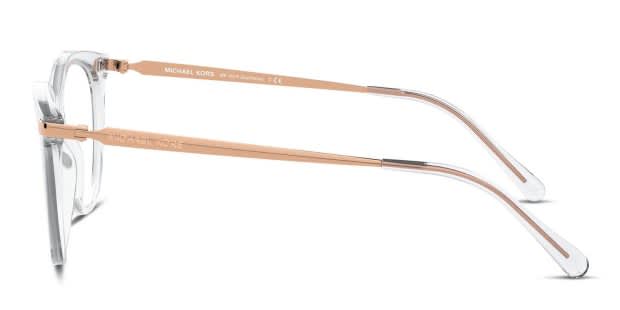 Michael Kors MK4074 Quintana Clear/Rose Gold Eyeglasses | Includes