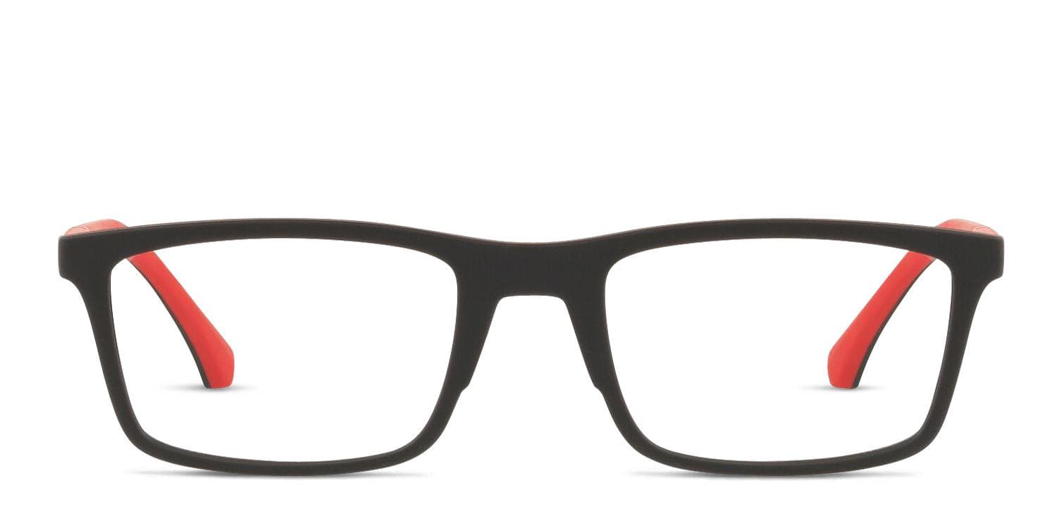 Emporio Armani EA3152 Black/Red glasses - Black / Red - Frontal View
