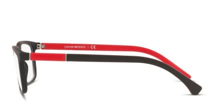 Emporio Armani EA3152 Black/Red glasses - Black / Red - Side View