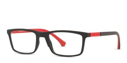 Emporio Armani EA3152 Black/Red glasses - Black / Red - Angle View