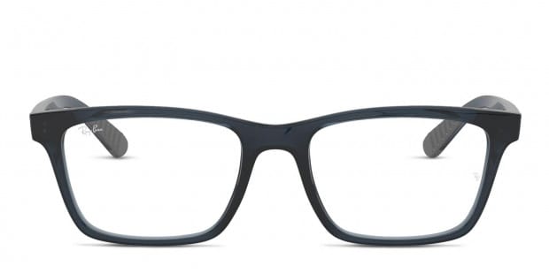 Ray Ban 7025 Blue Gray Clear Prescription Eyeglasses