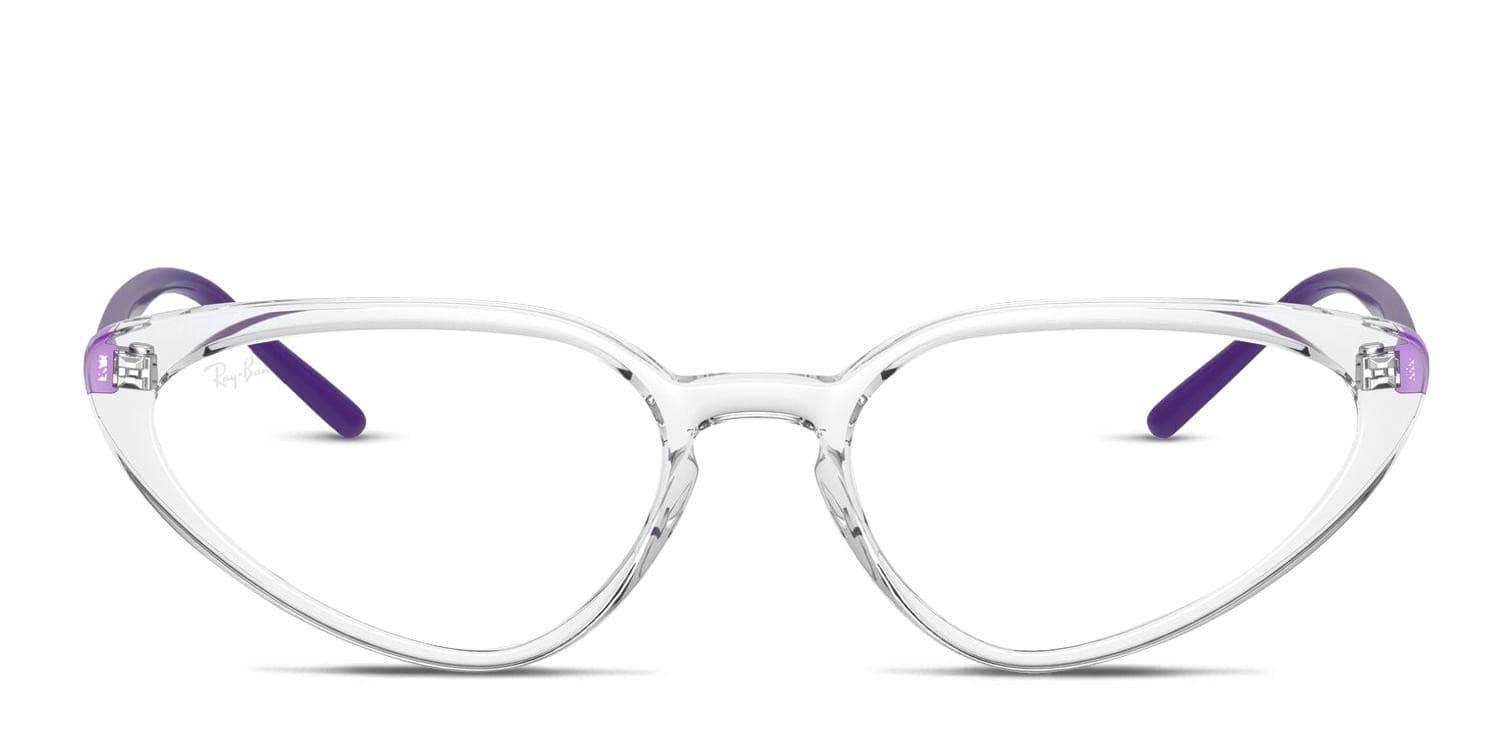 Ray-Ban RX7188 Clear/Purple glasses - Clear / Purple - Frontal View